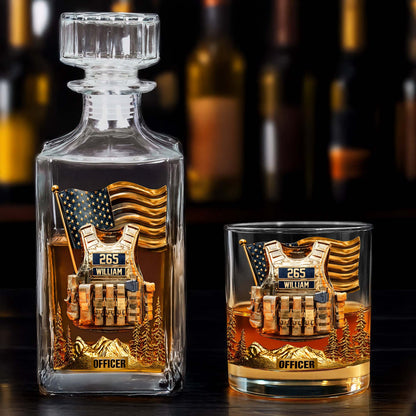 Personalized Police Officer Whiskey Glass QFND5060801