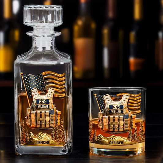 Personalized Police Officer Whiskey Glass QFND5060801
