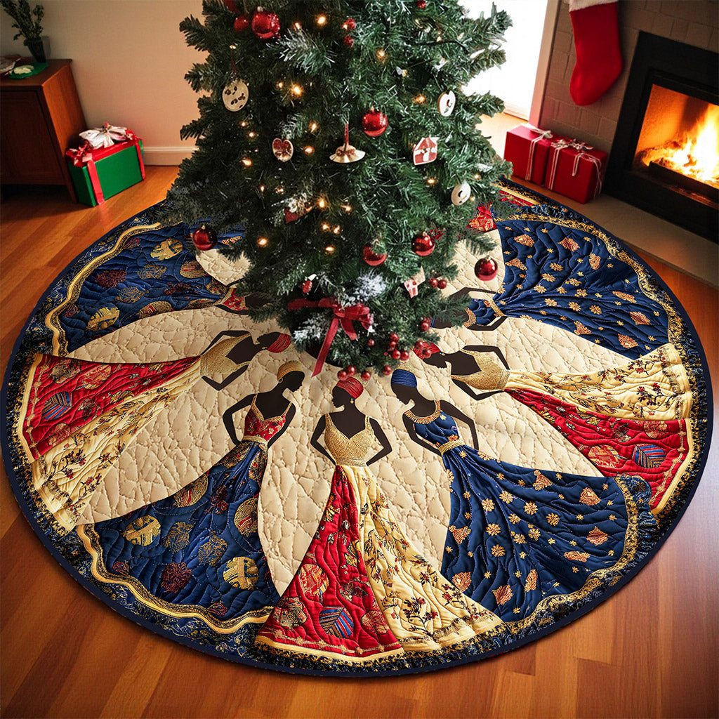 African Black Women Christmas Tree Skirt UKNT5251005