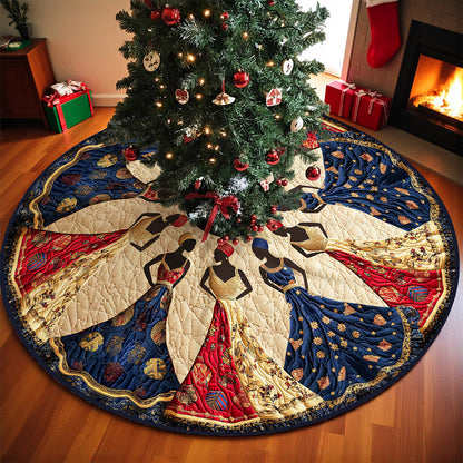 African Black Women Christmas Tree Skirt UKNT5251005