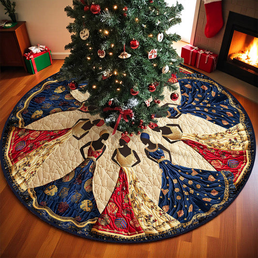 African Black Women Christmas Tree Skirt UKNT5251005
