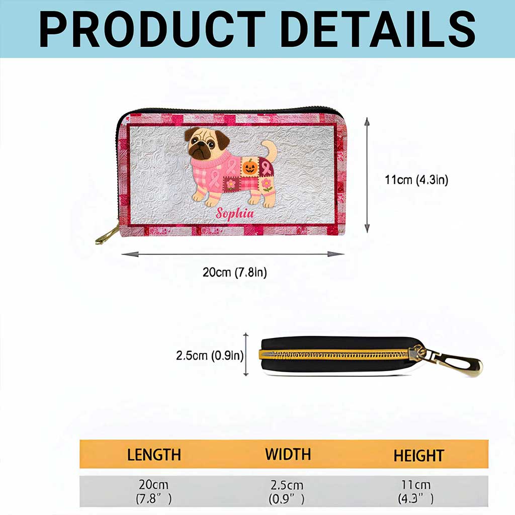 Personalized Dog Breast Cancer Leather Handbag UKTZ5280803