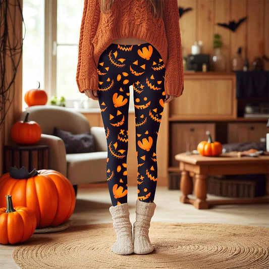 Halloween Orange Pumpkin Halloween Legging QFND5260802