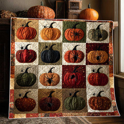 Autumn Pumpkins Quilted Blanket, Halloween Gift QFTZ5030703