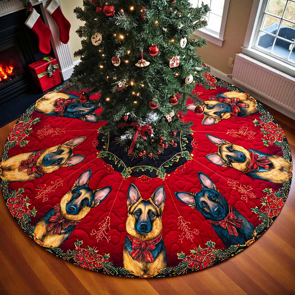 German Shepherd Christmas Tree Skirt UKHA5251004