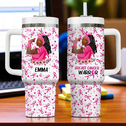 Personalized Breast Cancer 40 Oz Tumbler QFND060701