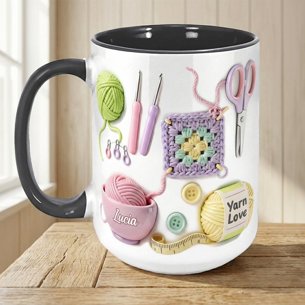 Custom Crochet Printed Faux 3D Ceramic Mug THHM6100106