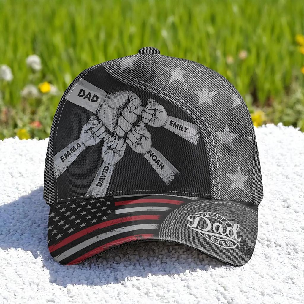 Personalized Fist Bump Daddy Classic Cap, Father's Day Gift For Dad UKHA6210404