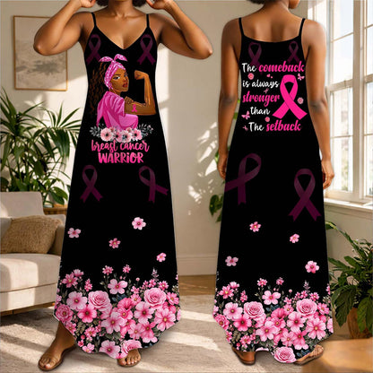 Personalized Breast Cancer Strappy Dress UKHA6040703