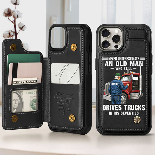 Custom Never Underestimate Drivers Trucks Flip Phone Case THHH6280204