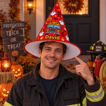 Personalized Firefighter Witch Hat UKND6040911
