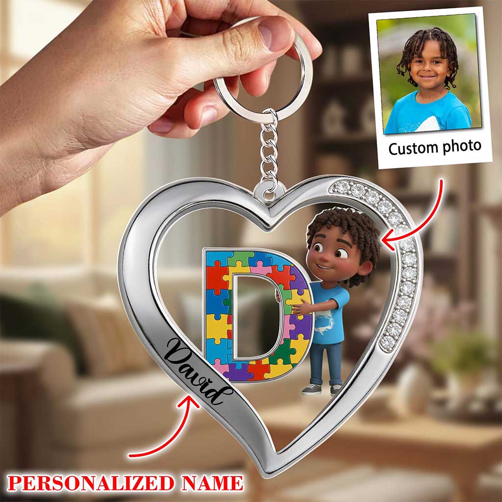 Custom Photo Autism Acrylic  Keychain THND6280201