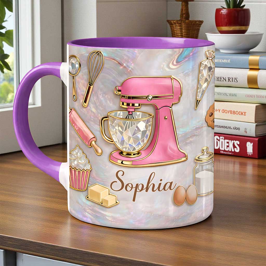 Custom Baker Faux Stained Glass Ceramic Cup THUU6220104