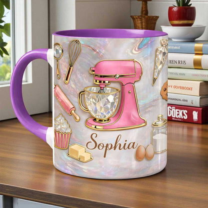 Custom Baker Faux Stained Glass Ceramic Cup THUU6220104