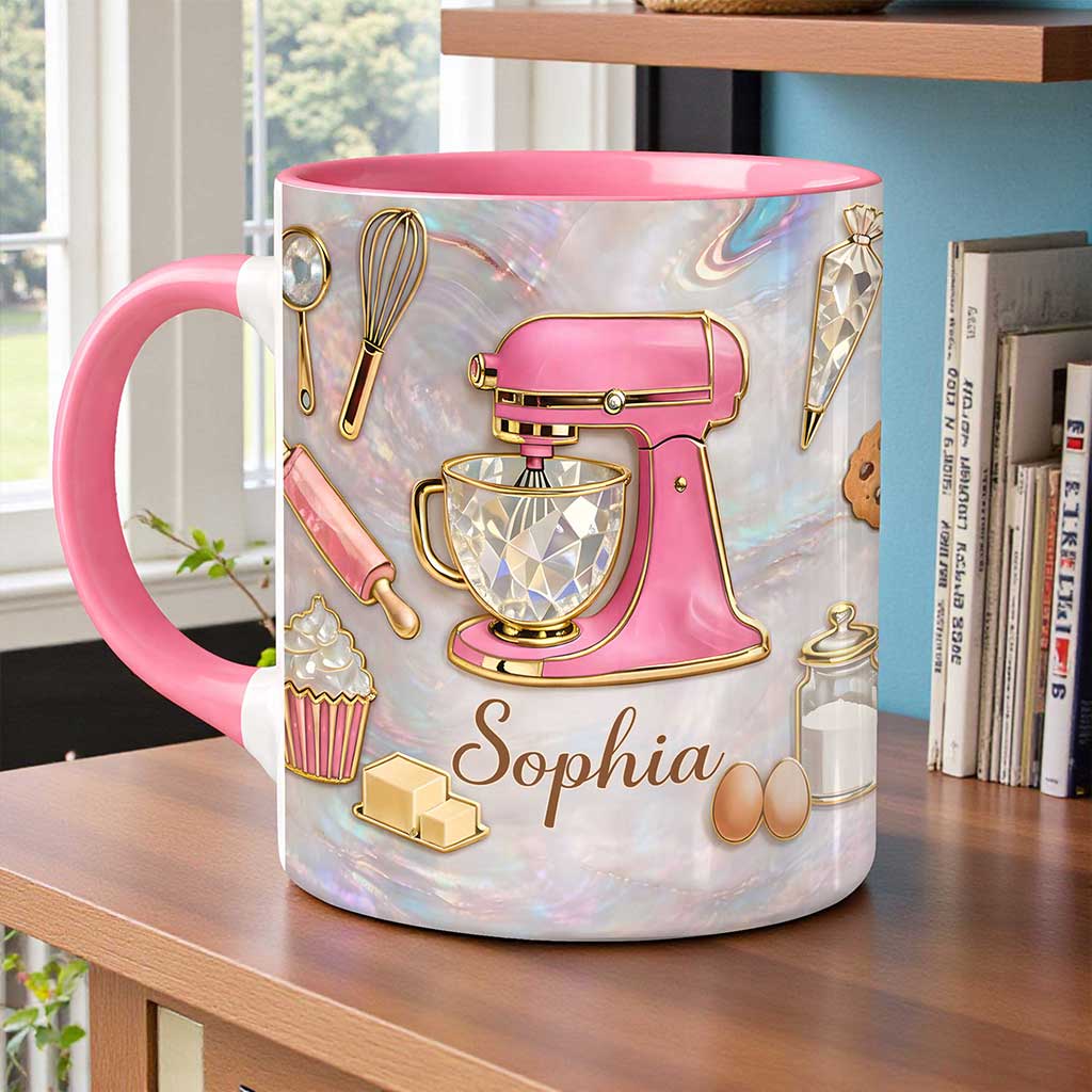 Custom Baker Faux Stained Glass Ceramic Cup THUU6220104