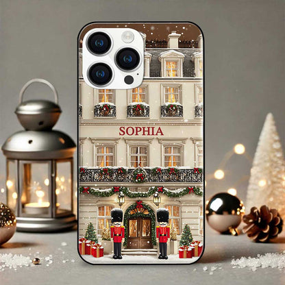 Custom Name Christmas Town Phone Case iPhone 17 16e 16 15 14 13 12 MagSafe Samsung Galaxy S25 S24 S23 S22 Pixel 10 xmas house personalised PMTZ5171001