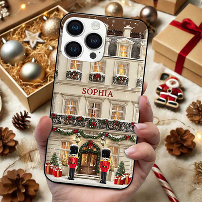 Custom Name Christmas Town Phone Case iPhone 17 16e 16 15 14 13 12 MagSafe Samsung Galaxy S25 S24 S23 S22 Pixel 10 xmas house personalised PMTZ5171001
