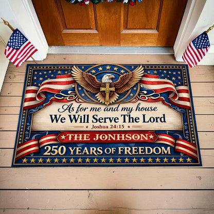 Personalized United State 250th Anniversary Flag Door Mat UKUU6140401