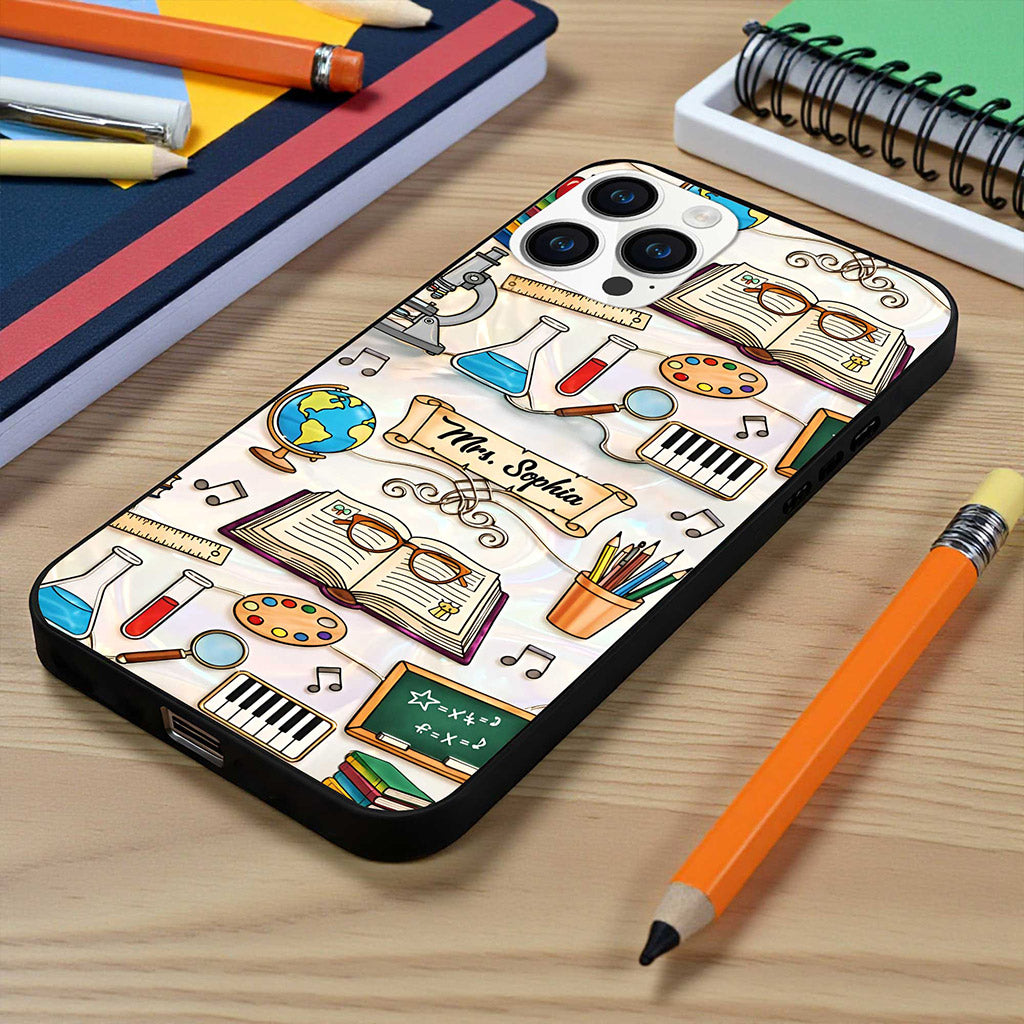 Custom Teacher Faux Stained Glass Phone Case THNT6030202