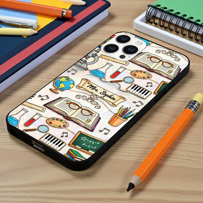 Custom Teacher Faux Stained Glass Phone Case THNT6030202