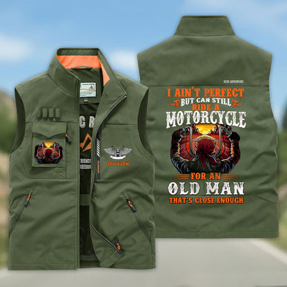 Personalized Motorcycle Multi-Pocket Vest UKHH6160304