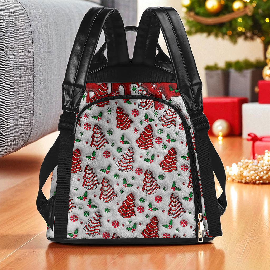 Christmas Vibes FAUX 3D INFLATED PU Leather Backpack QFTO5141001