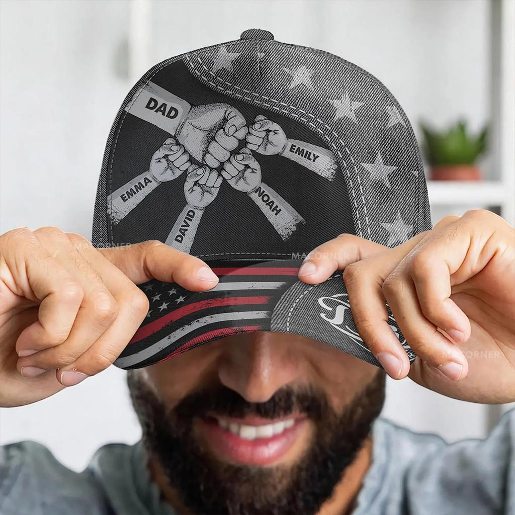 Personalized Fist Bump Daddy Classic Cap, Father's Day Gift For Dad UKHA6210404