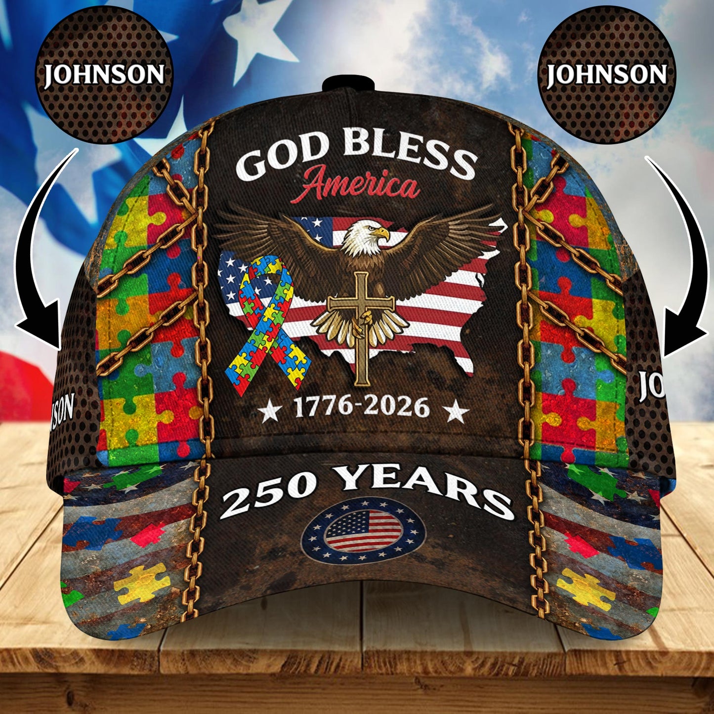 Custom 250th USA Autism Cap THND6090301