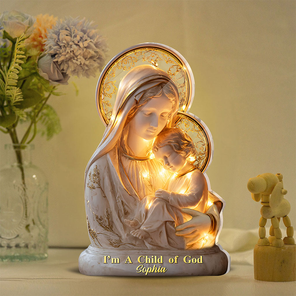 Custom 2D Flat Virgin Mary And Baby Jesus Acrylic Plaque UKTO5141005