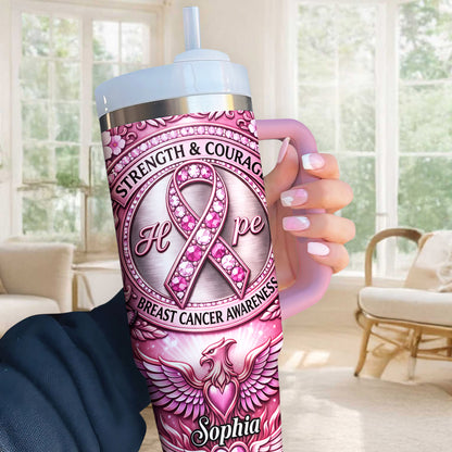 Personalized Breast Cancer Awareness 40 Oz Tumbler UKNT6070403