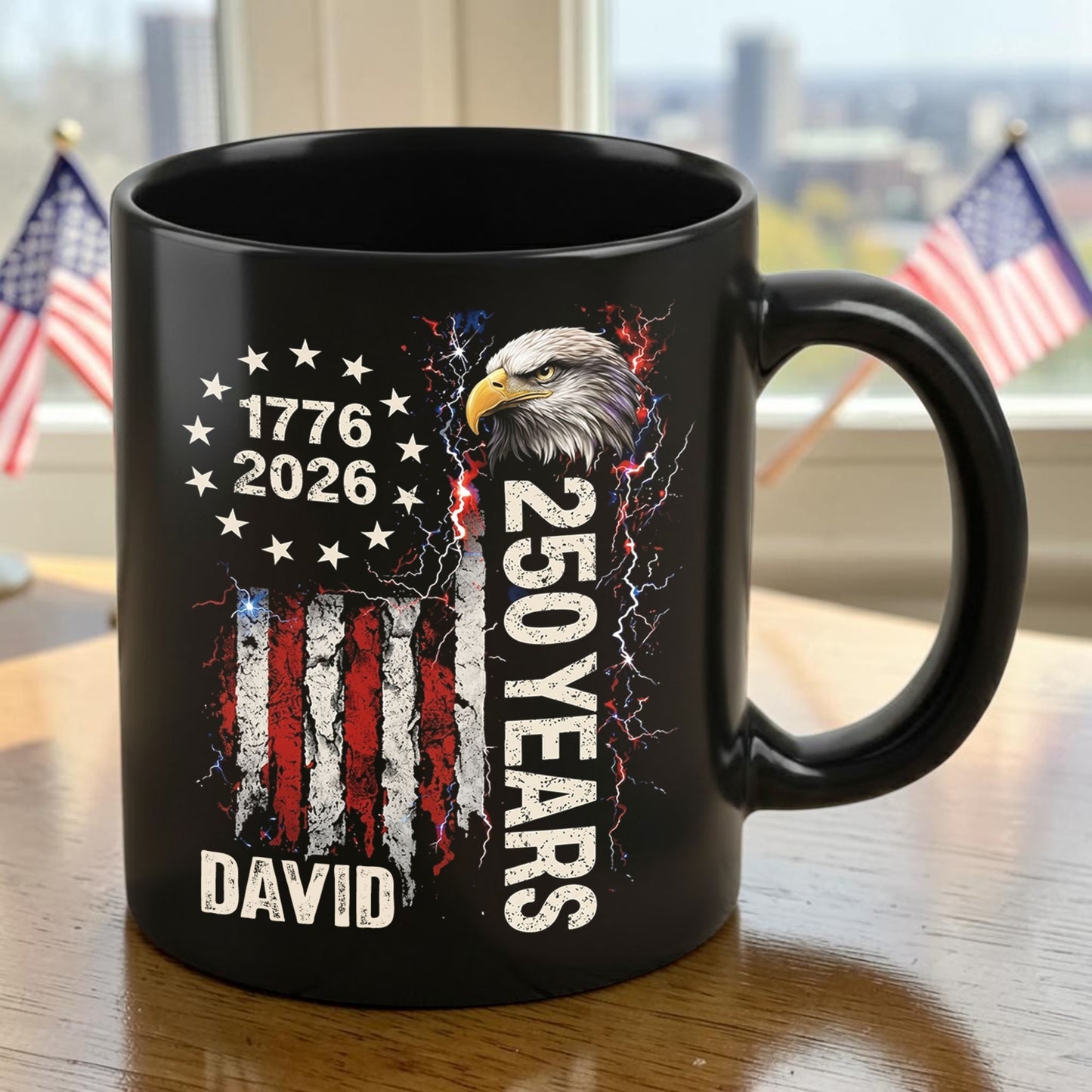 Custom 250th Black Accent Mug THND6210403