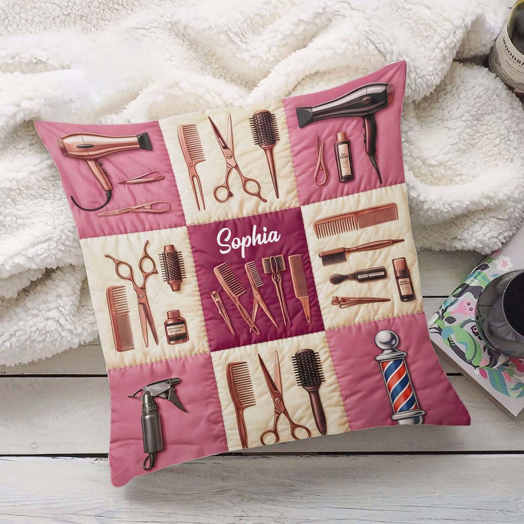 Custom Hair Stylist Linen Pillow THTD6200103