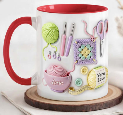 Custom Crochet Printed Faux 3D Ceramic Mug THHM6100106
