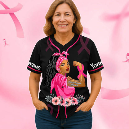 Personalized Name Breast Cancer Baseball Jersey UKHA5150901
