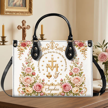Miraculous Medal Handbag And Wallet, Virgin Mary Handbag And Wallet, Marian Cross PMTD6240606