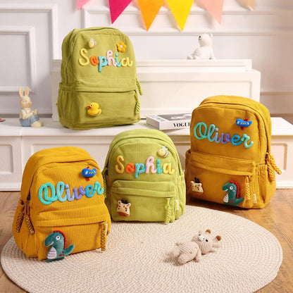 Personalized Kids Corduroy Backpack, Children's School Bag UKTD6260601