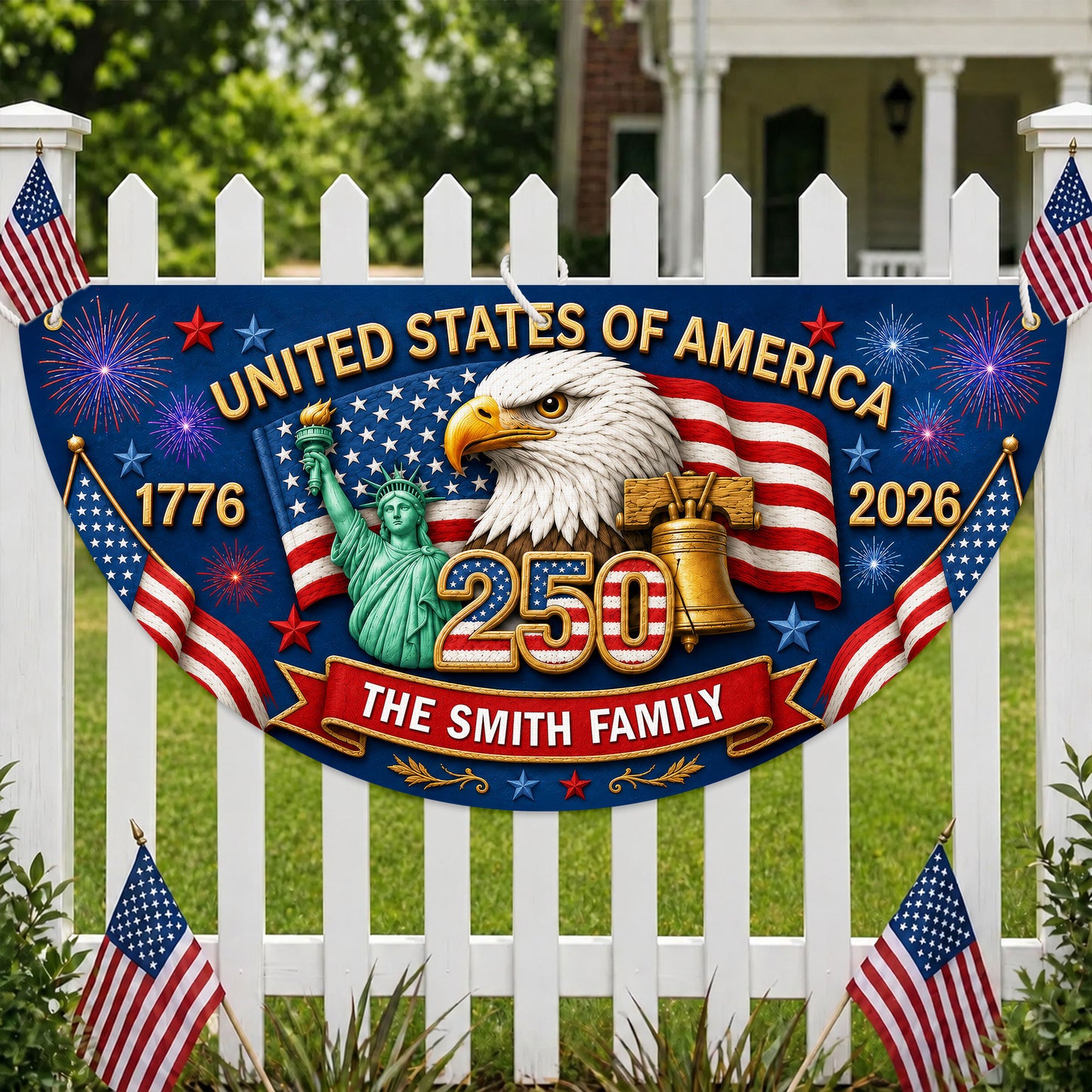 Personalized 250th Semi Circle Banner NPNT6180601