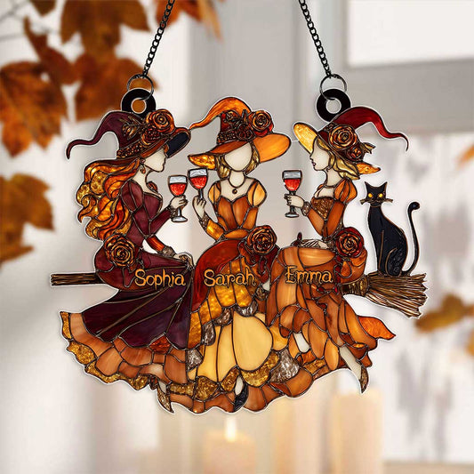 Best Friends Slay Witch Acrylic Window Hanging QFND5250701