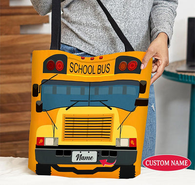 Personalized School Bus Driver Tote Bag With Name, Gift For Bus Driver QFTO4150703