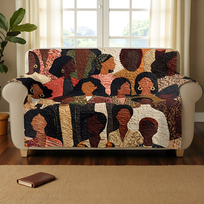 Black Women Quilted Sofa Cover QFNT5051103
