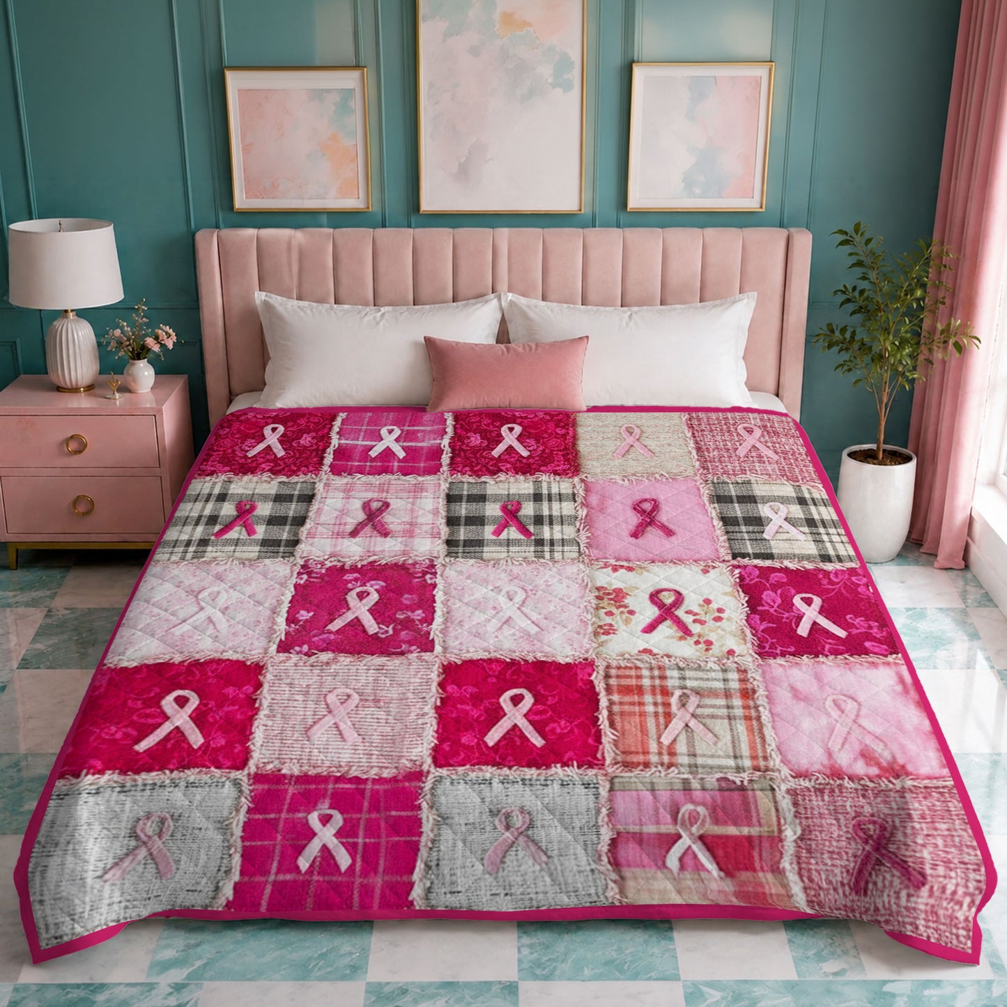 Breast Cancer Quilt Blanket NPNT6060802