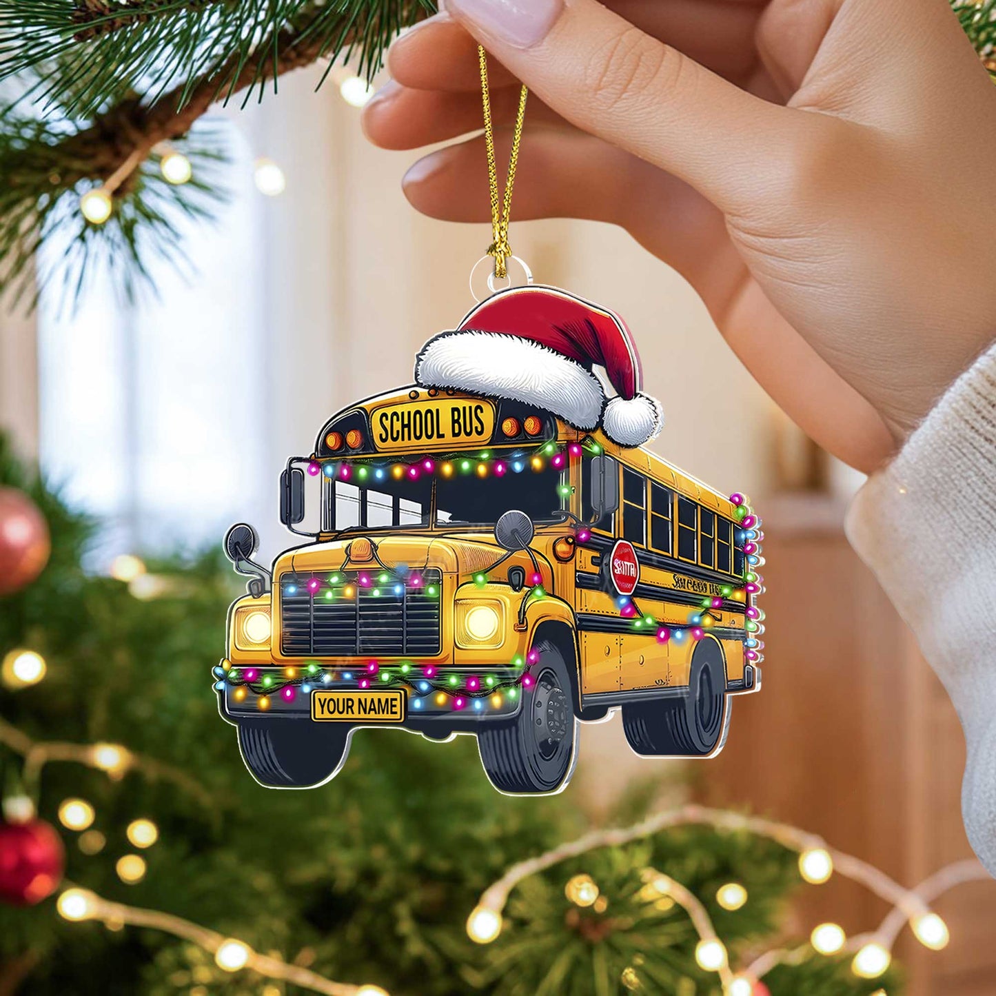 Personalized School Bus Driver Christmas Ornament UKUU4051101