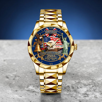 Personalized United State 250th Anniversary  Alloy Luxury Quartz Watch UKND6130306