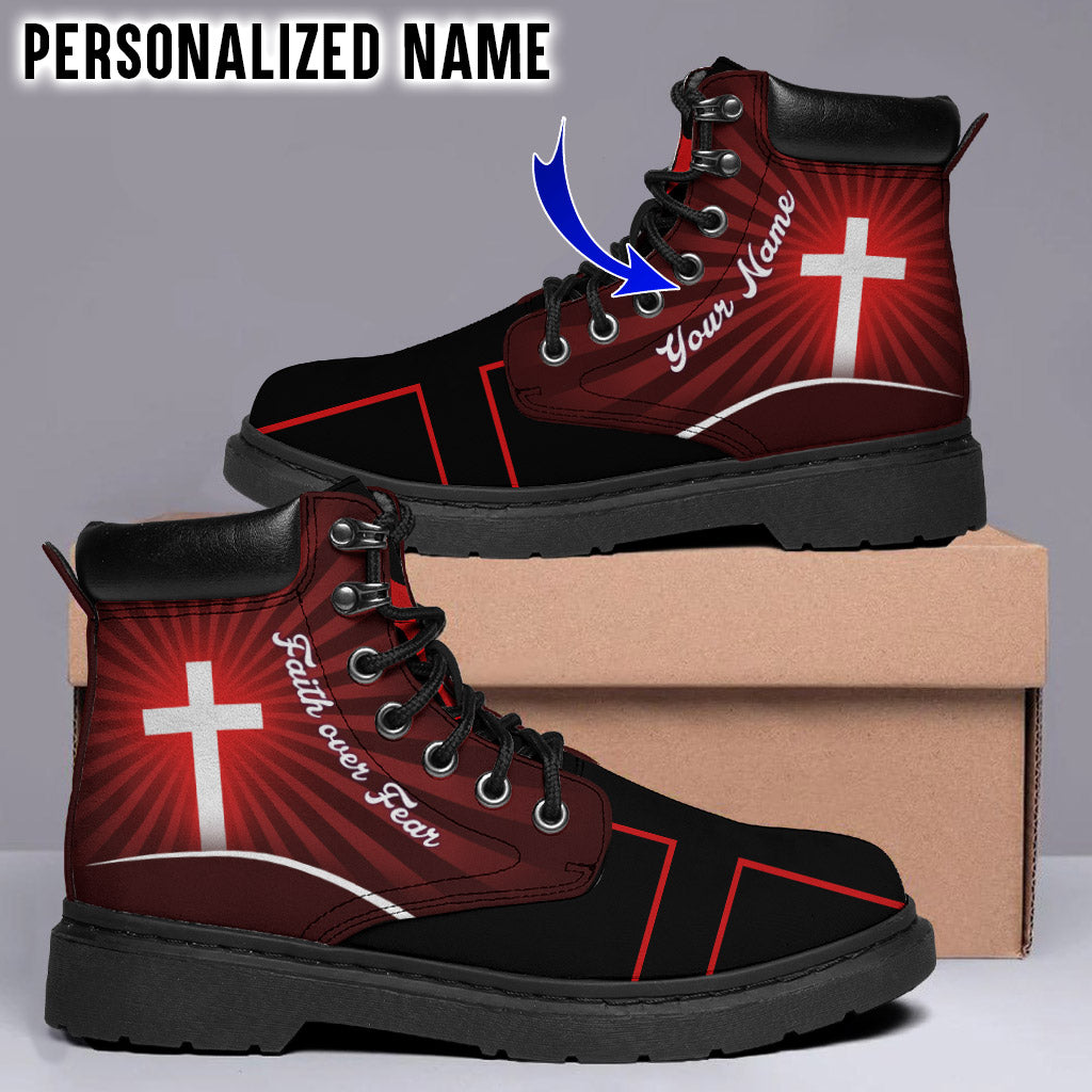 Personalized Name Jesus Boots, God Boots, Gift For Him UKYY3150601