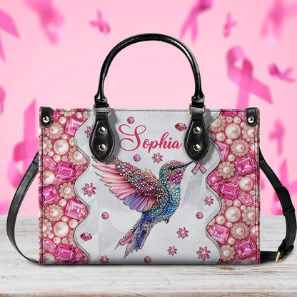 Custom Breast Cancer Awareness Leather PU Handbag UKNT5080901