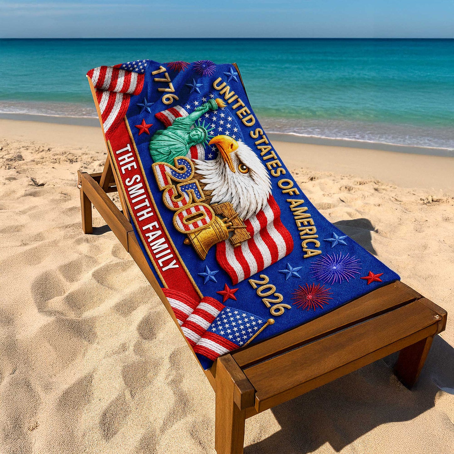 Custom 250th Beach Towel THHA6030602