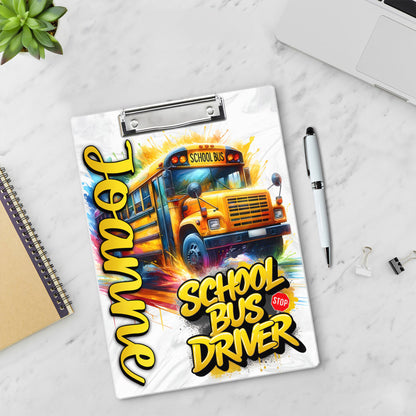 Personalize School Bus Driver Clipboard, Gift for bus drivers UKNT6280706