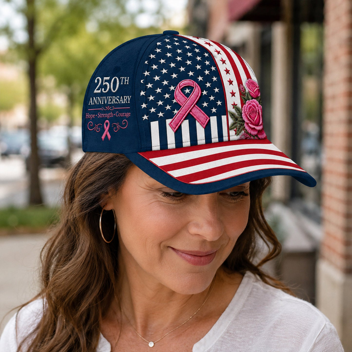 Breast Cancer x 250th Anniversary Printed Cap NPNT6110601