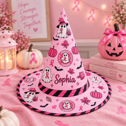 Personalized Breast Cancer Witch Hat UKND6040913
