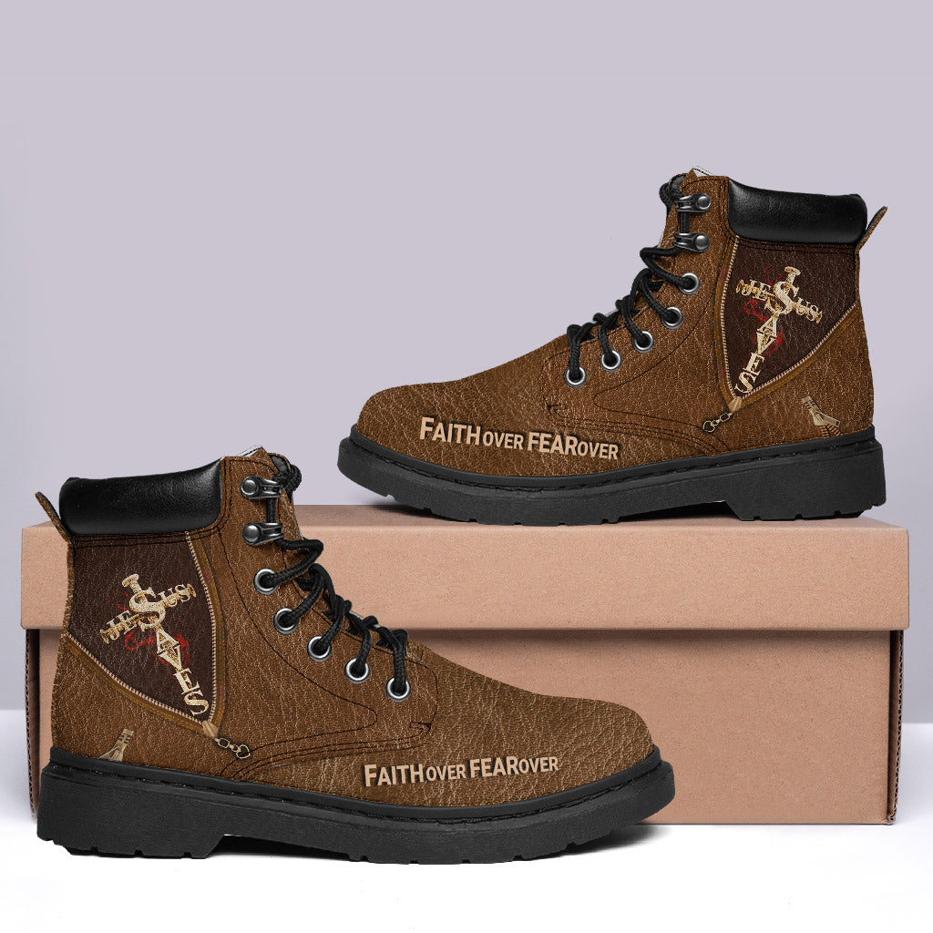 Jesus Faith Over Fear Boots QFUU3120609
